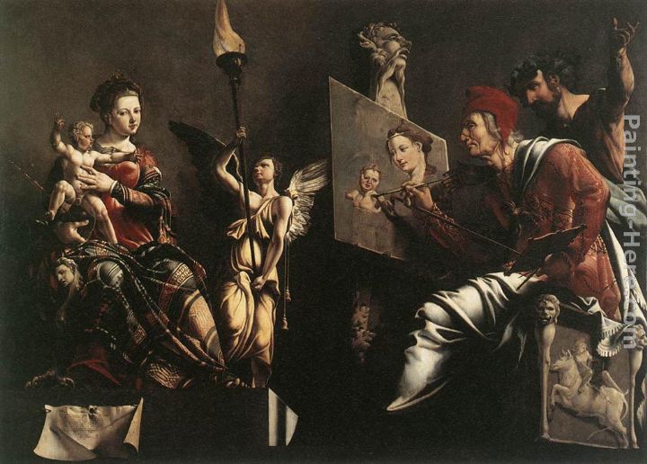 St Luke Painting the Virgin and Child painting - Maerten van Heemskerck St Luke Painting the Virgin and Child art painting